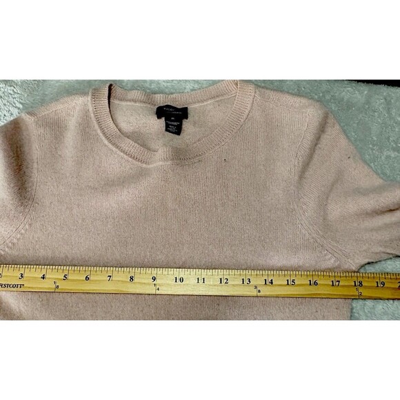 Halogen Scoop neck Sweater Size Medium Side Tie Cashmere Light Pink - Picture 5 of 9